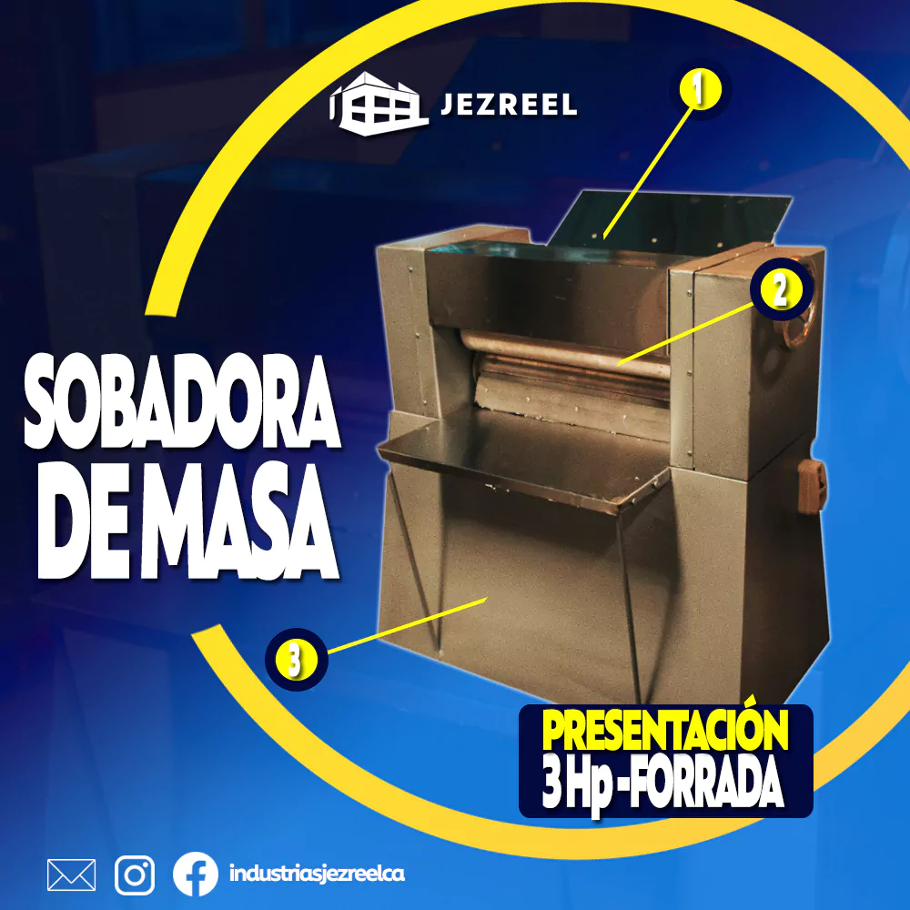 Sobadora de masa Premium Pro original de Industrias Jezreel Fabricaciones